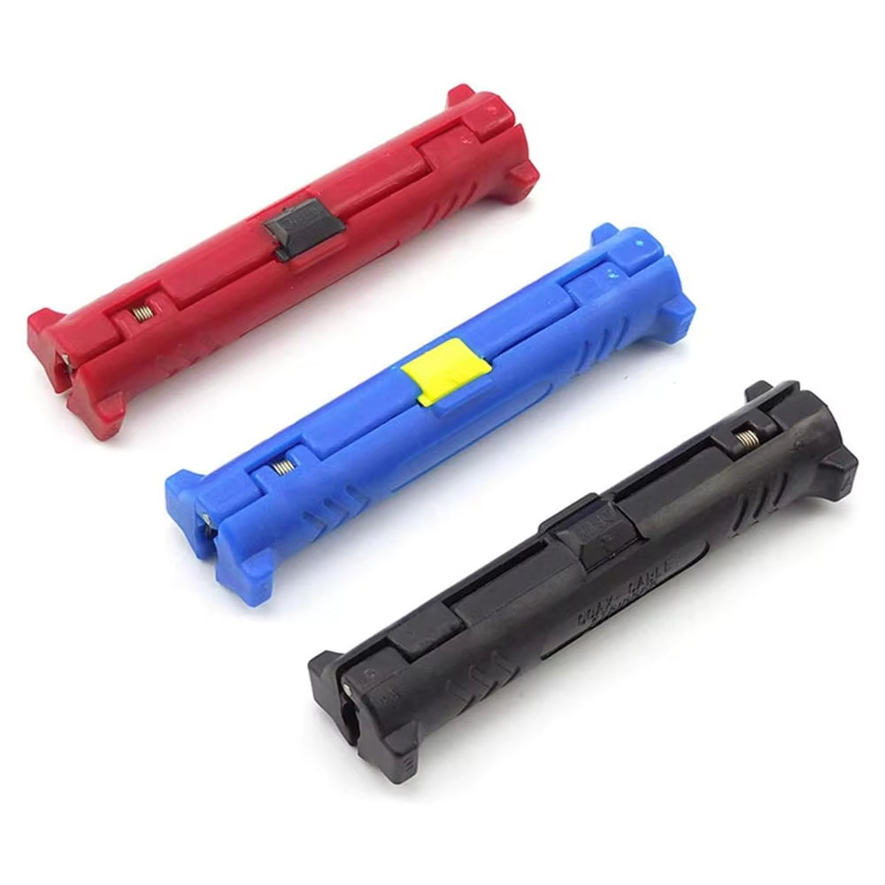 Electric Wire Stripper Pen Network Cable Tools Wire Cable Rotary Coaxial Wire Stripping Pliers （Red/Blue/Black）