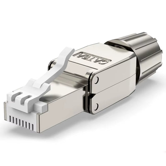 RJ45 Cat8 Cat7 Cat6A Connectors Tool-Free Reusable Ethernet Termination Plugs, Internet Plug, Fast Field Installation