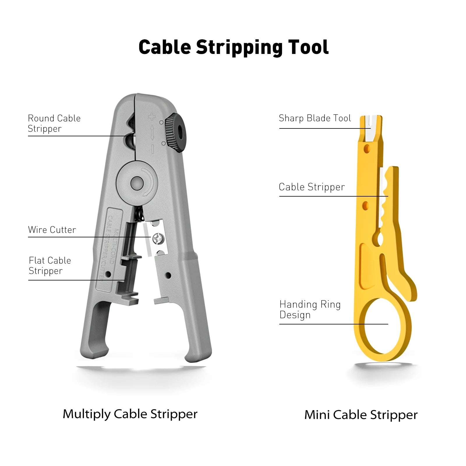 8 in 1 RJ45 Crimp Tool Kit,Crimper Tool,Cable Tester,Wire Cutter,Blades,50Pcs Cat 6 Connectors and Strain Relief Boots