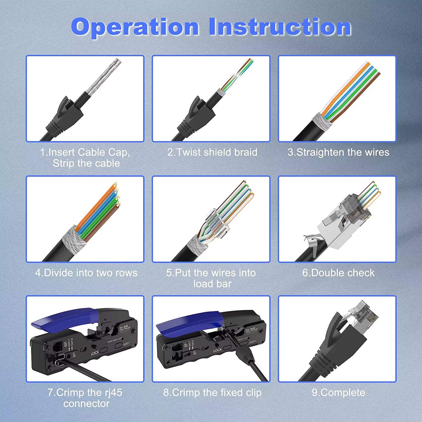 10PCS CAT6A CAT7 Connector,Rj45 Connectors Pass through CAT7 Shielded, Ul-Listed 3-Prong with 10PCS Strain Relief Boots