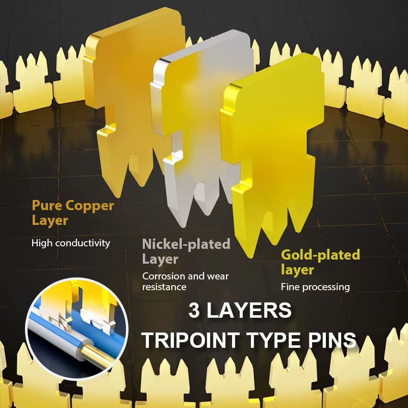 RJ45 Cat8 Cat7 & Cat6A Pass through Connectors 8P8C 50UM Gold Plated Shielded FTP/STP | RJ45 Network Modular Plug - 1.5Mm